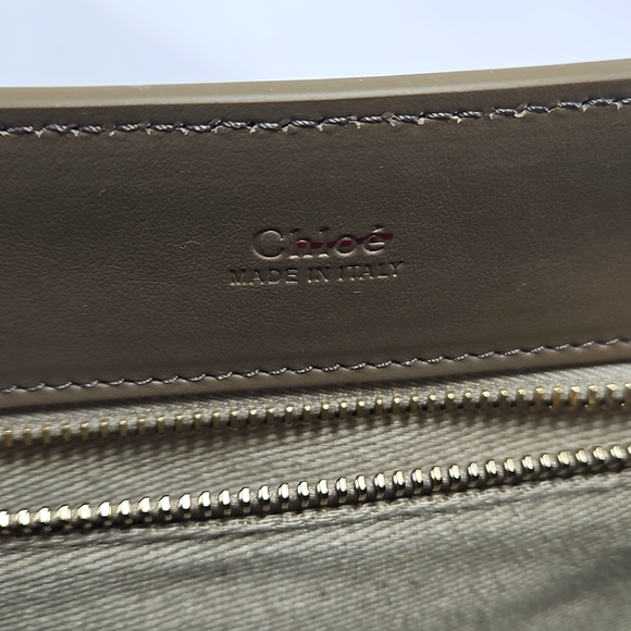 NEW $2250 Chloé Tess Suede & Leather Small Day Bag in Army Green - Picture 13 of 16